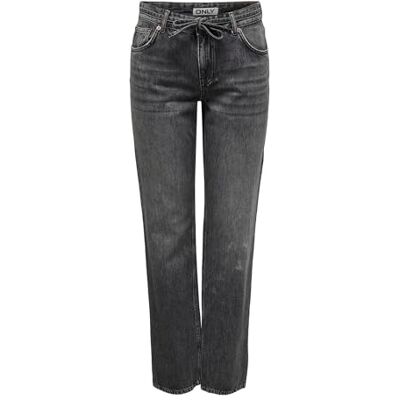 ONLY Damen ONLBREE Low Straight DNM DOT Jeans, Grey Denim, 30W x 30L ONLY Damen ONLBREE Low Straight DNM DOT Jeans, Grey Denim, 30W x 30L