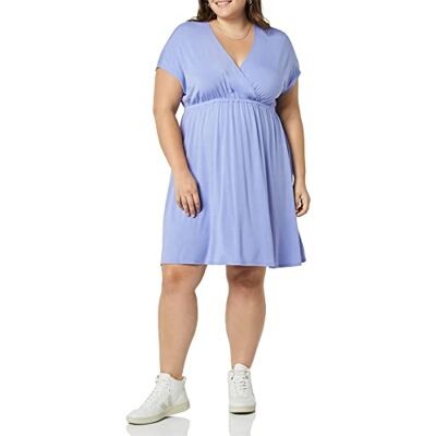 Amazon Essentials Damen Surplice-Kleid (Erhältlich in Übergröße), Sanftviolett, M Amazon Essentials Damen Surplice-Kleid (Erhältlich in Übergröße), Sanftviolett, M