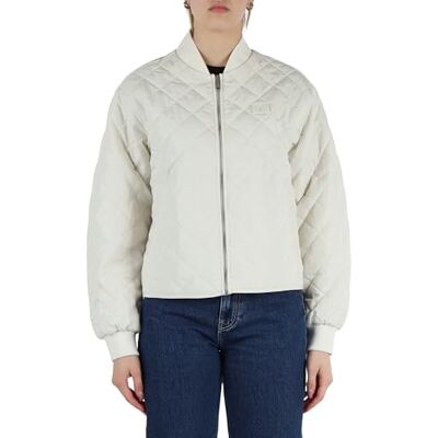 Calvin Damen Bomberjacke Quilted Jacket Dünn, Elfenbein (Ivory), XS Calvin Damen Bomberjacke Quilted Jacket Dünn, Elfenbein (Ivory), XS