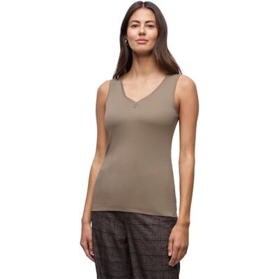 Street One Top mit Knopfdetail Light Terra Mocha 44 Street One Top mit Knopfdetail Light Terra Mocha 44