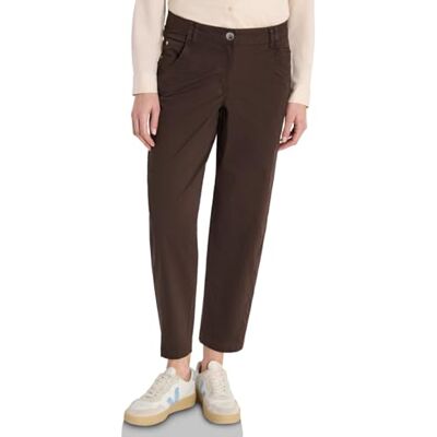 Cecil Mid Waist Barrel Leg Hose im Casual Fit Macchiato Brown 34 Cecil Mid Waist Barrel Leg Hose im Casual Fit Macchiato Brown 34