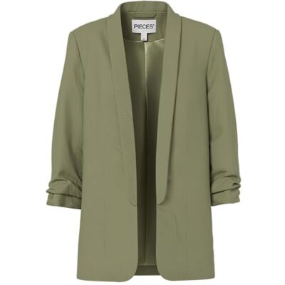 PIECES Damen Pcboss Noos 3/4 Blazer, Deep Lichen Green,S PIECES Damen Pcboss Noos 3/4 Blazer, Deep Lichen Green,S