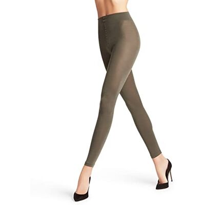 FALKE Damen Leggings Softmerino W Le Wolle Baumwolle einfarbig 1 Stück, Grün Military 7826, 42-44 FALKE Damen Leggings Softmerino W Le Wolle Baumwolle einfarbig 1 Stück, Grün Military 7826, 42-44