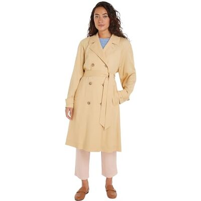 Tommy Hilfiger Damen Mantel Trenchcoat, Beige (Harvest Wheat), 40 Tommy Hilfiger Damen Mantel Trenchcoat, Beige (Harvest Wheat), 40