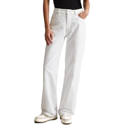 Marc O' Polo Denim Damen Jeanshose aus Bio-Baumwolle Wide Leg, Mehrfarbig (White Multi 01), W27/L30 Marc O' Polo Denim Damen Jeanshose aus Bio-Baumwolle Wide Leg, Mehrfarbig (White Multi 01), W27/L30