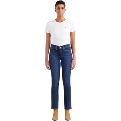 Levi's Damen Jeanshose 314 Shaping mit Stretch-Anteil, Straight Fit, Lapis Dark Horse, W31/L30 Levi's Damen Jeanshose 314 Shaping mit Stretch-Anteil, Straight Fit, Lapis Dark Horse, W31/L30