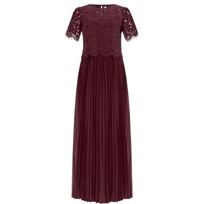 Apart Damen Langes Plissiertes Abendkleid, kurzärmelige Spitzenjacke, verstellbare Träger, Slim-Fit-Oberteil, Maxikleid für Hochzeitsgäste, formelle Party und Abschlussball Apart Damen Langes Plissiertes Abendkleid, kurzärmelige Spitzenjacke, verstellbare Träger, Slim-Fit-Oberteil, Maxikleid für Hochzeitsgäste, formelle Party und Abschlussball