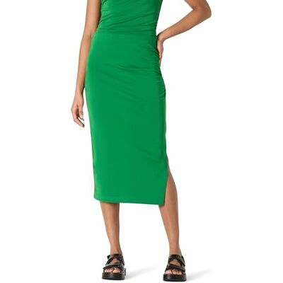 Amazon Essentials Damen-Jersey-Rock mit gerüschtem Saum, schmale Passform, matt (Oberteil separat erhältlich), Smaragdgrün, Größe M Amazon Essentials Damen-Jersey-Rock mit gerüschtem Saum, schmale Passform, matt (Oberteil separat erhältlich), Smaragdgrün, Größe M