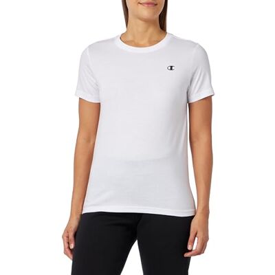 Champion Legacy Basics W-Light Cotton Jersey S-s Regular Crewneck T-Shirt Damen, Weiß, X-Large Champion Legacy Basics W-Light Cotton Jersey S-s Regular Crewneck T-Shirt Damen, Weiß, X-Large