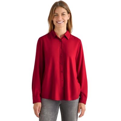 Cecil Hemdbluse in Unifarbe Beaujolais red M Cecil Hemdbluse in Unifarbe Beaujolais red M