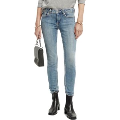 Scotch & Soda Damen Core Bohemienne Mid Rise Skinny Blue Draft Jeans, Blue Draft, 32W / 32L EU Scotch & Soda Damen Core Bohemienne Mid Rise Skinny Blue Draft Jeans, Blue Draft, 32W / 32L EU