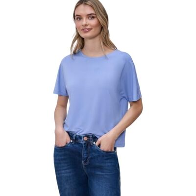 Street One Basic T-Shirt mit Dropped Shoulders Drift Blue 42 Street One Basic T-Shirt mit Dropped Shoulders Drift Blue 42