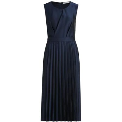 Betty & Co Damen Chiffonkleid mit Plissee 36, Dunkelblau Betty & Co Damen Chiffonkleid mit Plissee 36, Dunkelblau