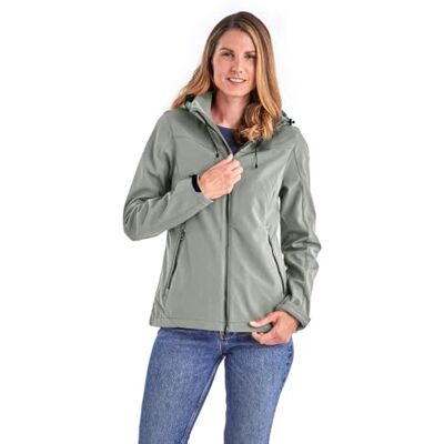 Killtec Damen Softshelljacke Softshell Jacke mit abzippbarer Kapuze Damen Softshelljacke wasserabweisend, Winddicht, atmungsaktiv 00762-helloliv 40 Killtec Damen Softshelljacke Softshell Jacke mit abzippbarer Kapuze Damen Softshelljacke wasserabweisend, Winddicht, atmungsaktiv 00762-helloliv 40