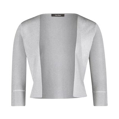 Vera Mont Damen Strickbolero ohne Verschluss XL, Grau/Silber Vera Mont Damen Strickbolero ohne Verschluss XL, Grau/Silber