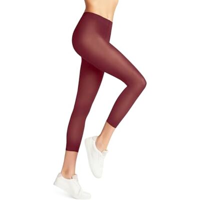FALKE Damen Leggings Pure Matt 50 DEN Capri W Le halb-Blickdicht einfarbig 1 Stück, Rot Ruby 8830, M-L FALKE Damen Leggings Pure Matt 50 DEN Capri W Le halb-Blickdicht einfarbig 1 Stück, Rot Ruby 8830, M-L