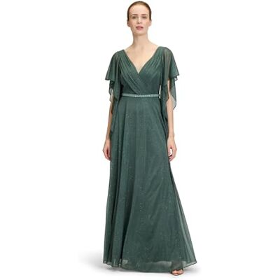 Vera Mont Damen Abendkleid im Glitzer-Look 40, Dark Green/Grey Vera Mont Damen Abendkleid im Glitzer-Look 40, Dark Green/Grey