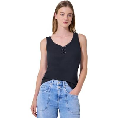 Street One Studio Top mit V-Neck und Bänderdetail Maritime Blue 38 Street One Studio Top mit V-Neck und Bänderdetail Maritime Blue 38