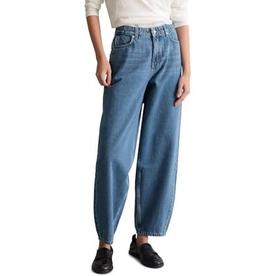Marc O' Polo Marc OߴPolo Denim Damen Jeanshose Cropped Barrel-Jeans, Blau (Medium Blue Multi 51), W29/L32 Marc O' Polo Marc OߴPolo Denim Damen Jeanshose Cropped Barrel-Jeans, Blau (Medium Blue Multi 51), W29/L32