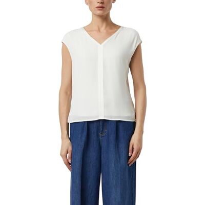 Comma Blusenshirt im Fabricmix mit Satinkante Comma Blusenshirt im Fabricmix mit Satinkante
