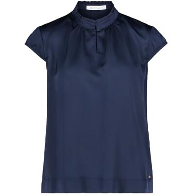 Betty & Co Damen Schlupfbluse Kurzarm 44, Dunkelblau Betty & Co Damen Schlupfbluse Kurzarm 44, Dunkelblau