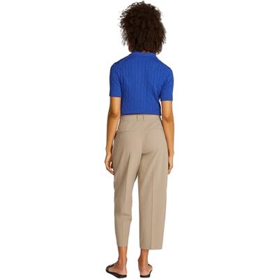 Tommy Hilfiger Damen Stoffhose Stretch Tapered Knöchelfrei, Beige (Beige), 42 Tommy Hilfiger Damen Stoffhose Stretch Tapered Knöchelfrei, Beige (Beige), 42