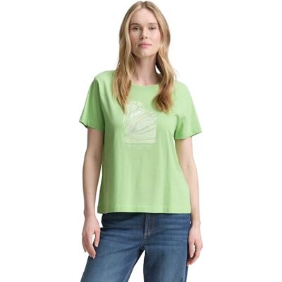 TOM TAILOR Basic T-Shirt aus Bio-Baumwolle, Whisper White, XXS TOM TAILOR Basic T-Shirt aus Bio-Baumwolle, Whisper White, XXS