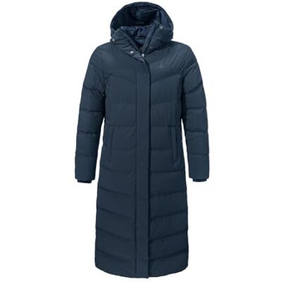Schöffel Damen Down Coat Style Vindave WMS, wasserabweisender Wintermantel aus recyceltem Material, wärmende Daunenjacke mit legerer Passform, navy blazer, 36 Schöffel Damen Down Coat Style Vindave WMS, wasserabweisender Wintermantel aus recyceltem Material, wärmende Daunenjacke mit legerer Passform, navy blazer, 36