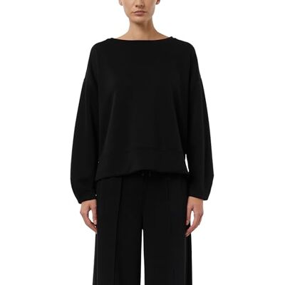 Comma Weiches Sweatshirt mit Faltendetail am Arm Comma Weiches Sweatshirt mit Faltendetail am Arm