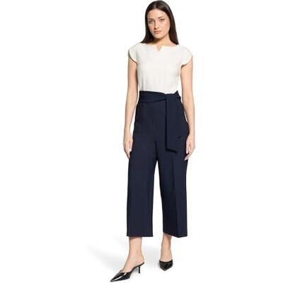 Betty Barclay Damen Jumpsuit mit Eingrifftaschen 42, Patch Dark Blue/Cream Betty Barclay Damen Jumpsuit mit Eingrifftaschen 42, Patch Dark Blue/Cream
