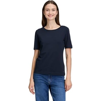 Betty & Co Damen Basic Shirt mit Rundhalsausschnitt Dunkelblau,XXL Betty & Co Damen Basic Shirt mit Rundhalsausschnitt Dunkelblau,XXL