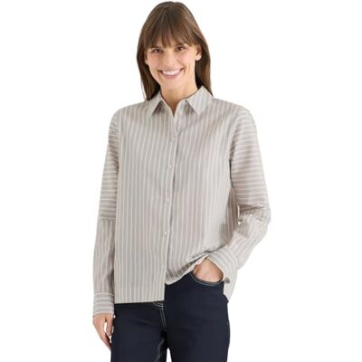 Cecil Gestrefte Hemdbluse urban Taupe S Cecil Gestrefte Hemdbluse urban Taupe S