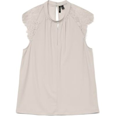 VERO MODA Female Oberteil ohne Ärmel Spitzenverziertes VERO MODA Female Oberteil ohne Ärmel Spitzenverziertes