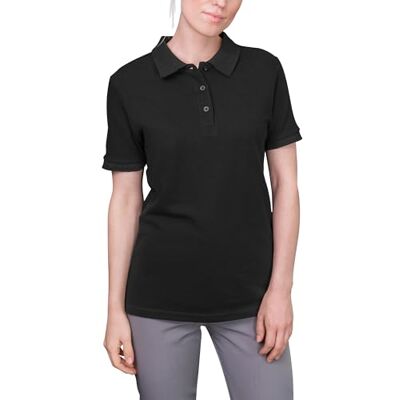 HRM Luxury Polo Damen Premium Polo-Shirt aus 100% Baumwolle, Schwarz, Gr. S Basic Polohemd bis 60°C Farbecht Waschbar Hochwertiges & Nachhaltiges Oberteil HRM Luxury Polo Damen Premium Polo-Shirt aus 100% Baumwolle, Schwarz, Gr. S Basic Polohemd bis 60°C Farbecht Waschbar Hochwertiges & Nachhaltiges Oberteil