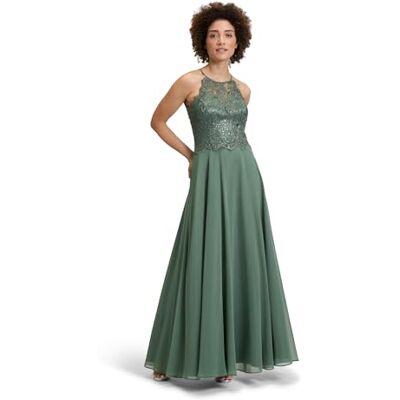 Vera Mont Damen Abendkleid rückenfrei Light Aventurine,34 Vera Mont Damen Abendkleid rückenfrei Light Aventurine,34