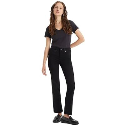 Levi's Damen Jeanshose 314 Shaping mit Stretch-Anteil, Straight Fit, Schwarz (Black And Black), W32/L32 Levi's Damen Jeanshose 314 Shaping mit Stretch-Anteil, Straight Fit, Schwarz (Black And Black), W32/L32