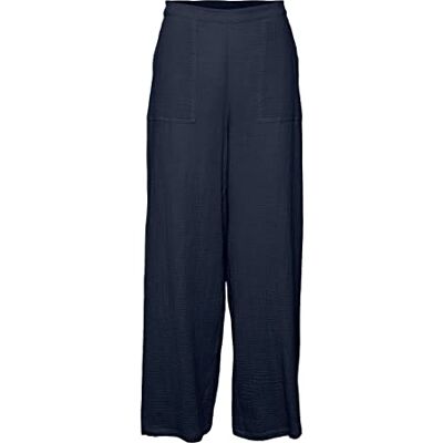 VERO MODA Damen Vmnatali Nia Hw Pant WVN Hose, Navy Blazer, S EU VERO MODA Damen Vmnatali Nia Hw Pant WVN Hose, Navy Blazer, S EU