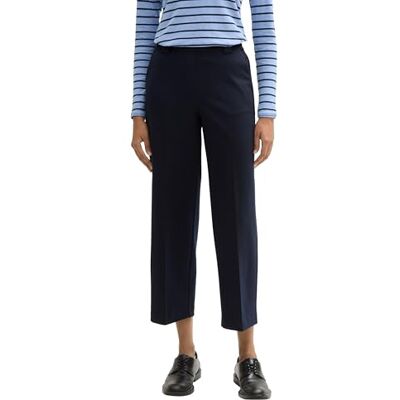 TOM TAILOR Damen Straight Fit Hose in Ankle-Länge, 10668 Sky Captain Blue, 34/28 TOM TAILOR Damen Straight Fit Hose in Ankle-Länge, 10668 Sky Captain Blue, 34/28