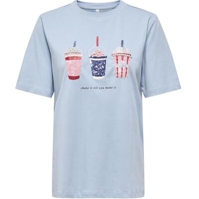 ONLY Onlburst Life S/S Popcorn Top Box JRS ONLY Onlburst Life S/S Popcorn Top Box JRS