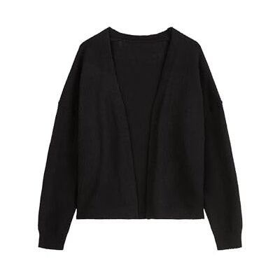 Marc O' Polo Denim Damen Cardigan aus Bio-Baumwolle Relaxed Fit, Schwarz (Black), L Marc O' Polo Denim Damen Cardigan aus Bio-Baumwolle Relaxed Fit, Schwarz (Black), L