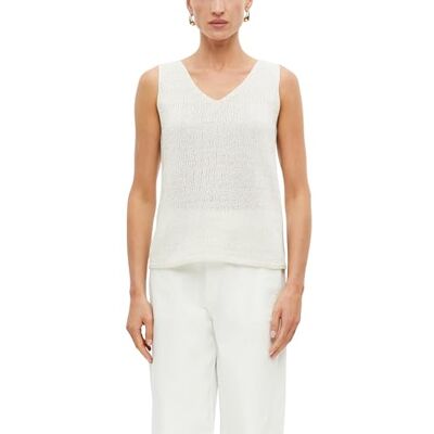s.Oliver BLACK LABEL s.Oliver Damen Strickpullunder – V-Ausschnitt, ärmellos, Regular Fit, mit Glitzergarn s.Oliver BLACK LABEL s.Oliver Damen Strickpullunder – V-Ausschnitt, ärmellos, Regular Fit, mit Glitzergarn