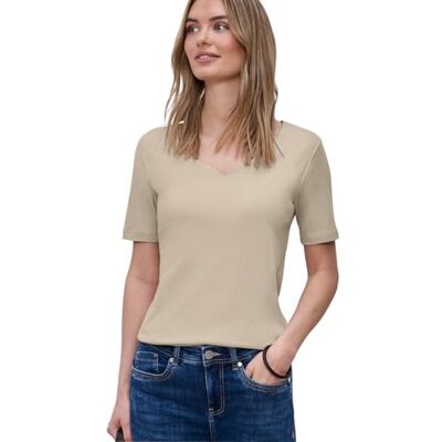 Street One Basic T-Shirt mit Herzausschnitt Street One Basic T-Shirt mit Herzausschnitt