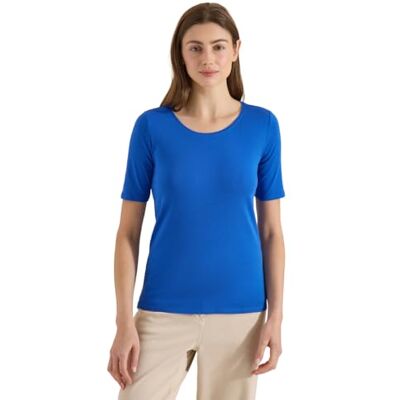 Cecil Basic T-Shirt mit Rundhals in Unifarbe surf Blue XXL Cecil Basic T-Shirt mit Rundhals in Unifarbe surf Blue XXL