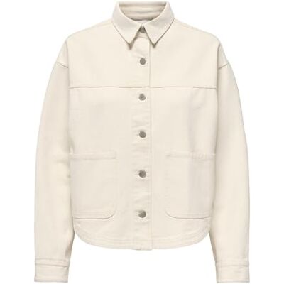 JDY Damen noma L/S Shacket PNT Dia, Ecru, m JDY Damen noma L/S Shacket PNT Dia, Ecru, m