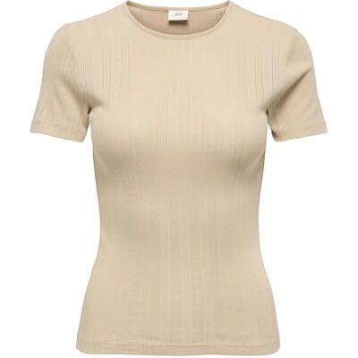 JDY Damen salsa Mia Life S/S O Neck Top JRS Dia, Humus, Large JDY Damen salsa Mia Life S/S O Neck Top JRS Dia, Humus, Large