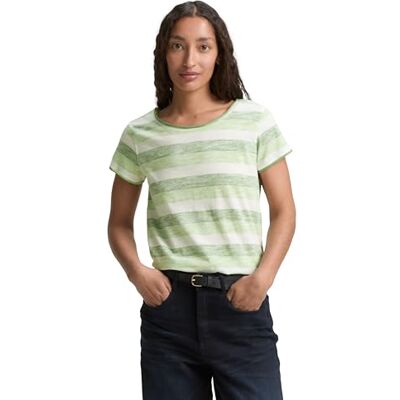 TOM TAILOR Damen 1047058 T-Shirt, 37826 Olive Mint Stripe, XXS EU TOM TAILOR Damen 1047058 T-Shirt, 37826 Olive Mint Stripe, XXS EU
