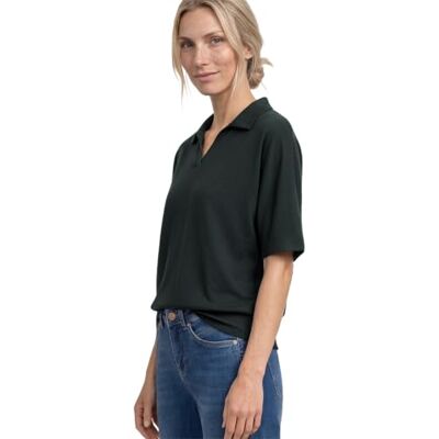 Street One Poloshirt mit Elastikbund deep Bound Green 36 Street One Poloshirt mit Elastikbund deep Bound Green 36