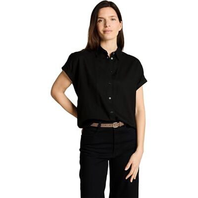 TOM TAILOR Damen 1049799 Bluse, 14482-Deep Black, 40 TOM TAILOR Damen 1049799 Bluse, 14482-Deep Black, 40