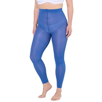 Ulla Popken Damen große Größen Übergrößen Plus Size Strumpf-Leggings, 60 den, flache Nähte pfauenblau 52/54 659026740-52+ Ulla Popken Damen große Größen Übergrößen Plus Size Strumpf-Leggings, 60 den, flache Nähte pfauenblau 52/54 659026740-52+