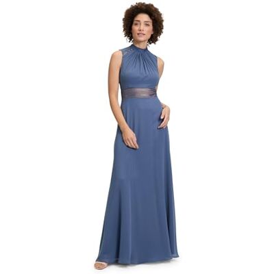 Vera Mont Damen Abendkleid rückenfrei Blue Stone,38 Vera Mont Damen Abendkleid rückenfrei Blue Stone,38